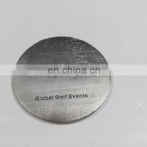 Golf Souvenir Iron Coin in Die Cast Process, Antique Silver Plating and Soft Enamel Technique thumbnail-4