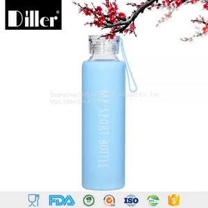 Wholesale Custom Logo 750ml 550ml 500ml Borosilicate Glass Drink Water Bottle With Silicone Sleeve thumbnail-3