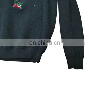 DiZNEW New Design Custom Knitted Embroidered Black Ugly Christmas Sweater Men thumbnail-3