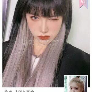 Color Wig Piece One Piece of Traceless Natural Straight Hair Patch Invisible Highlights Gradual Change Female Long Hair Hanging Ear Dye Hair thumbnail-1