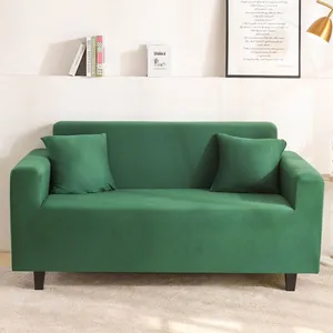 Black Brushed Elastic Stretch Sofa Cover Couch Cover Sofa Slipcovers thumbnail-4