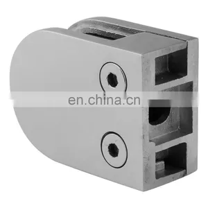 China Factory Balustrade Fittings Stainless Steel SS304 Glass Door Holding Clamp With D Shape on Stock thumbnail-2