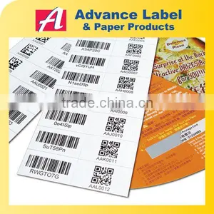 Printing Serial Unique Number Sticker Scratch off Security Barcode Label thumbnail-1