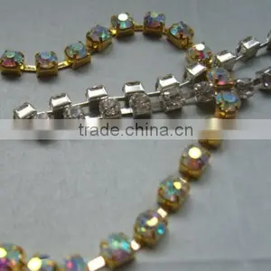 0127L China Factory Rhinestone Cup Chain, Cup Chain Rhinestone;High Quality Accessories Dresses Rhinestone Cup Chain thumbnail-1