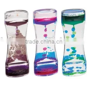Double Heart Shaped Liquid Hourglass Timer, Gel Table Clock thumbnail-2