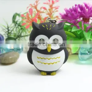 Cute Owl Fun Keyring Keychain Light Toy LED Hooting Sounds thumbnail-5