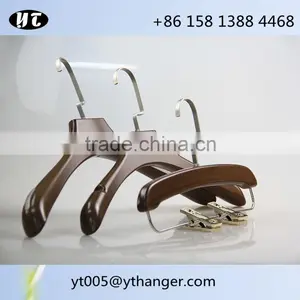 Luxury Brown Wooden Hanger and Pants Hanger for Coats thumbnail-1
