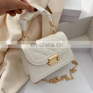 Wholesale Womens Popular Korean, Fashion Chains Crossbody Portable Small Square Shoulder Bags/ thumbnail-4