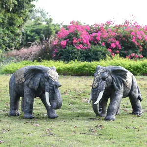 Elephant Large Sculpture Life Size Fiberglass Elephant Fiberglass Life Size Animal Statues thumbnail-5
