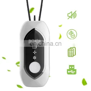 Oem Personal Portable Rechargeable Wearable Negative Ion Generator Necklace Air Purifier Device Pendant Wearable Electric Mini thumbnail-4
