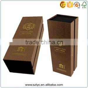 Fancy Paper Cardboard Wine Packaging Box With Gold Fold Hot Stamping thumbnail-1