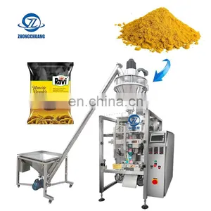 Envasadora Vertical Chili Turmeric Spices Condiment Flour Powder Filling Stand Up Pouch Bag VFFS Spice Packaging Machine thumbnail-1