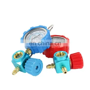 MG-LS MG-HS Conjunto de manómetros de colector único para sistemas de refrigeración HVAC AUTO, aire acondicionado, recarga con R134A, R22, R12, manómetro de colector thumbnail-1