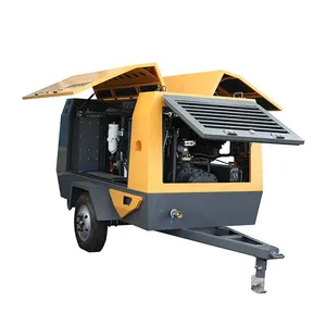 185 Cfm Mobile Diesel Engine Screw Air Compressor for Mining Sand Blasting thumbnail-2