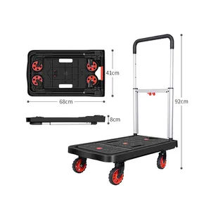 Functional Collapsible Carts Mobile Folding Platform Trolley thumbnail-2