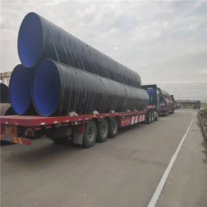 Dn3000 Pe-coated Outside and Ep-coated Inside Plastic-coated Steel Pipe, Jacking Pipe, Large-diameter Spiral Steel Pipe, Customized by Hengyun thumbnail-5