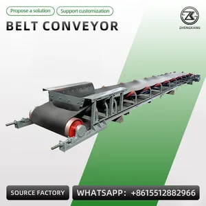 Mobile Belt Conveyor Adjustable Height Inclined Climbing Belt Conveyor Mining Sand Grain Logistics Loading Unloading Conveyor Belt Machine thumbnail-1