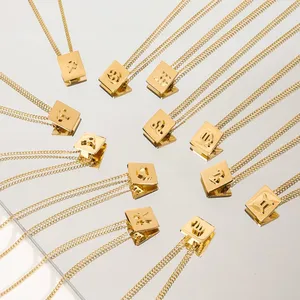 Exquisite Minimalist Stainless Steel Gold Necklace - Waterproof & High Quality thumbnail-4