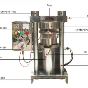 Oil Pressing Machine Tea Seed Sesame Hydraulic Press, Commercial Full-automatic Vertical Press, Sesame Oil Machine thumbnail-6