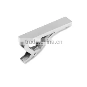 Brushed Stainless Steel Short Tie Clip thumbnail-1