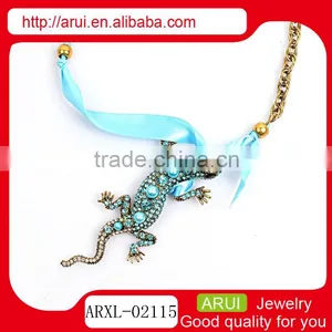 New Fashion Style Bohemian Gecko Pendant Chain Bib Statement Necklace Chain Spools thumbnail-4