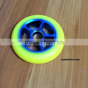 Orange Scooter Wheels With Blue Metal Core 100mm For Sale thumbnail-1