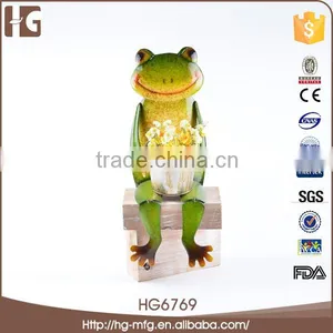 Lovely Frog Flowerpot Metal Garden Art thumbnail-1