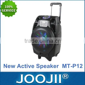 Professional Audio Built-in USB SD Card Slot, Bluetooth Trolley Active Speaker With Disco Lights thumbnail-1