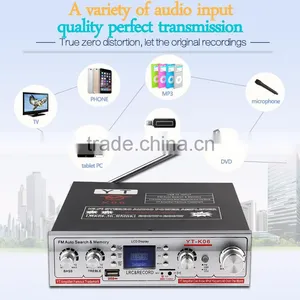 Remote Control Stereo Amplifier With LCD (LRC)display/USB/TF Card+ YT-K06 thumbnail-1