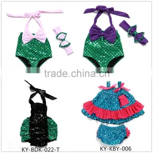 Popular Swimwear Wholesale Last Design for Kids Bikini Swimwear 2016 thumbnail-6