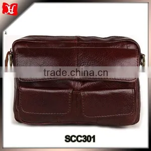 Genuine Leather Unisex Messenger Bum Bag Portable Waist Bag thumbnail-6