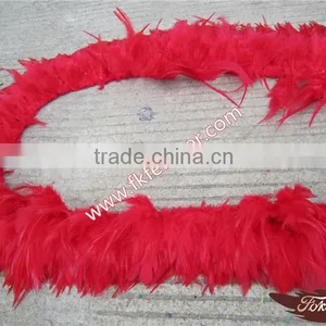 Wholesale Natural Craft Red Rooster Tail Strung Feathers thumbnail-5