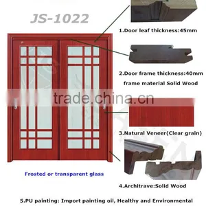 Wholesale Prices Cherry Solid Wood Used Exterior French Doors thumbnail-3
