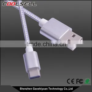 Wholesale China Cheap Gray Color Nylon Braided Usb Cable Type c Usb thumbnail-1