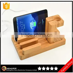 2016 Luxury Bamboo Material Stand Holder for Apple Watch Iphone thumbnail-1