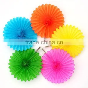 Colorful Tissue Paper Fan for Party Wedding Decorations thumbnail-1