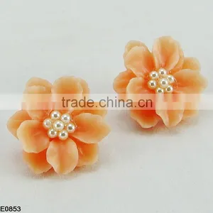 Wholesale Coloful Folwer Ear Stud Earrings E0853 Supplier's Choice thumbnail-2