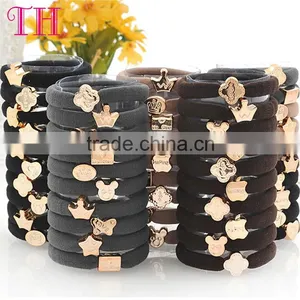 NEW Arrival Wholesale Girl Hair Accessories Cute Resin Decoration Elastic Latest Hairband Designs thumbnail-1