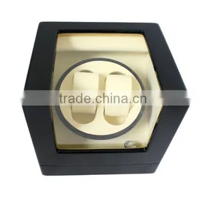 Custom Logo Printed Glossy Wooden Volta 2 Slot Watch Winder thumbnail-6