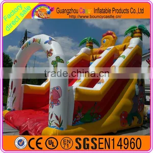 Funny Carton Design Inflatable Plastic Dry Slide thumbnail-1