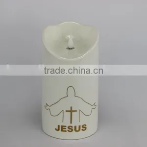 Church Candle Flameless LED Candle in Ceramic thumbnail-6