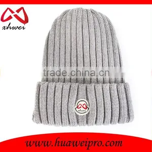 Custom Logo and Branded Long Knitted Beanie Hat Cotton and Acrylic Plain Beanie Cap Wholesale thumbnail-3