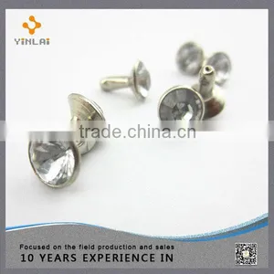 Leather Crystal Rhinestone Decoration Custom Metal Rivet thumbnail-3