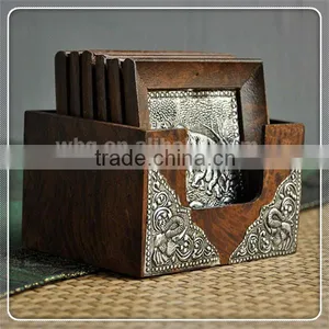 Handmade Natural Wood Cup Pad Customized Design thumbnail-6