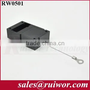 RuiWor RW0501 Cuboid Retracted Anti Theft Display Cord With Ring Terminal Cable End Install by 3M Adhesive Tape or Screw thumbnail-2