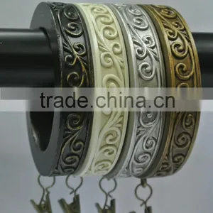 Great Creator Decorative Resin Curtain Rings W/Eyelets and Clips for Different Sizes of Wooden Curtain Rods / Poles thumbnail-6