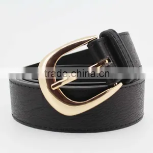 30Mm Women's Fashion Belt With White Leather & Gold Buckle in Chinese Factory thumbnail-5
