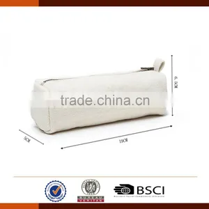 Custom White Canvas Pencil Case for Students thumbnail-1