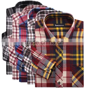 Fashion Style Button Down Collar Men Flannel Check Shirt,The Perfect Flannel Shirt thumbnail-1