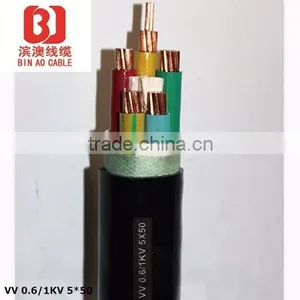 5*50mm2 0.6/1KV Copper PVC Insulation PVC Sheath Power Cables,5 Cores Power Cables thumbnail-2
